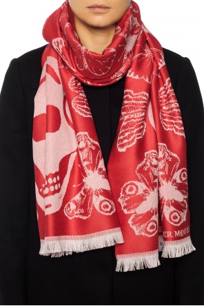 Reversible scarf with skeleton motif, zdjęcie 2 Reversible scarf with skeleton motif od Alexander McQueen